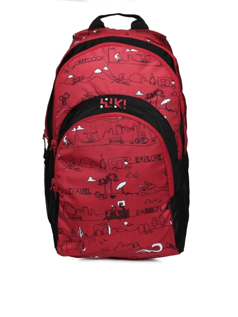 

Wildcraft Unisex Red Wiki Sail Printed Backpack