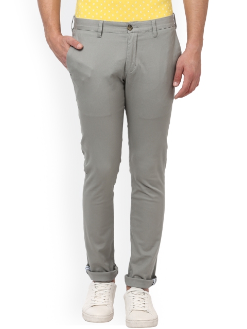 

Parx Men Grey Slim Fit Solid Regular Trousers