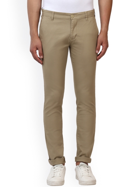 

Parx Men Beige Slim Fit Solid Regular Trousers