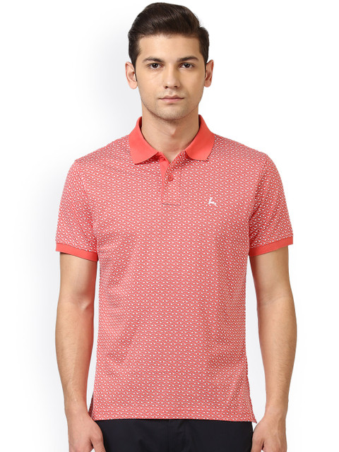 

Parx Men Coral Printed Polo Collar T-shirt