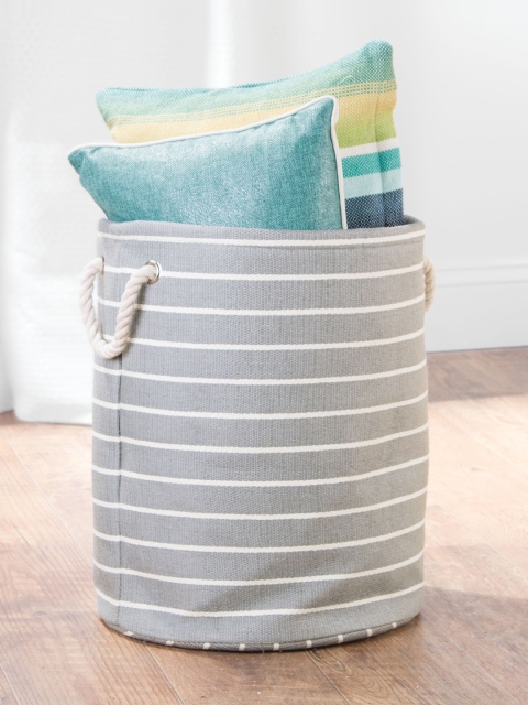 

InterDesign Grey & White Cotton Storage Organizer