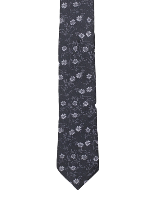

Tossido Black Woven Design Skinny Tie