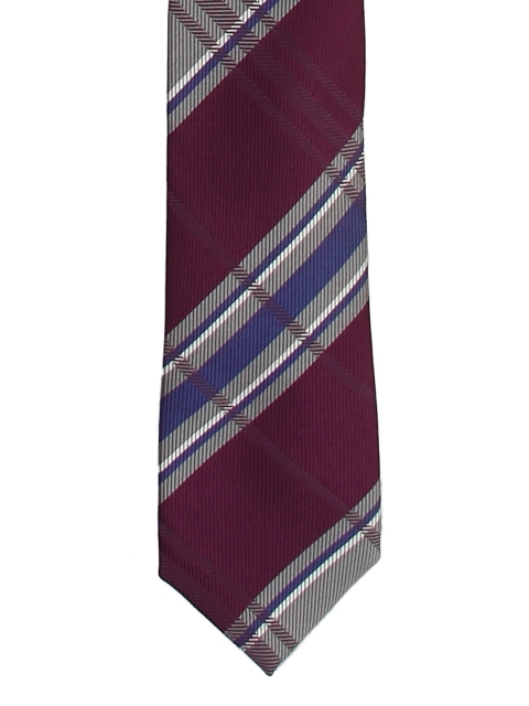 

Tossido Purple Woven Design Skinny Tie
