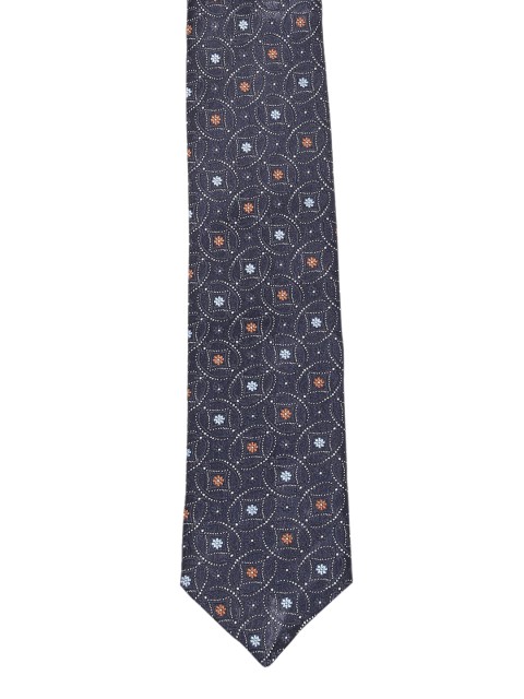 

Tossido Blue Woven Design Skinny Tie
