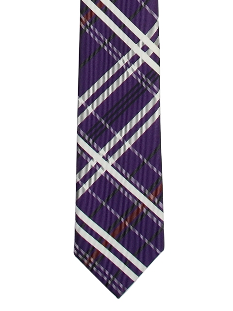 

Tossido Purple Woven Design Skinny Tie