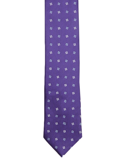 

Tossido Purple Woven Design Skinny Tie