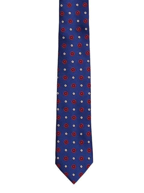 

Tossido Blue Woven Design Skinny Tie