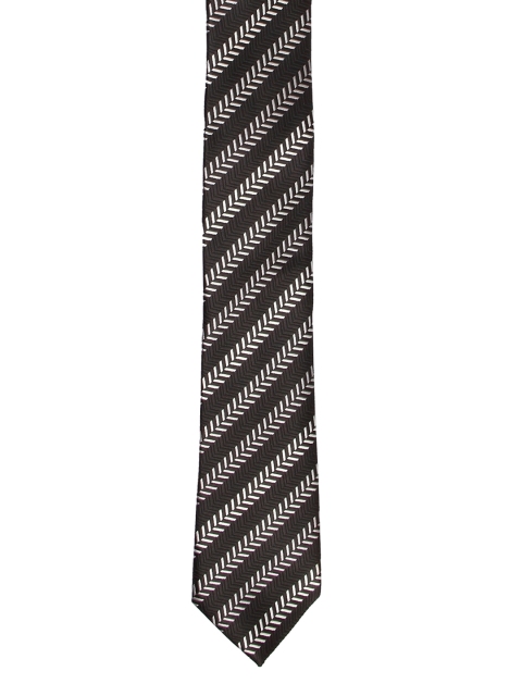 

Tossido Brown & Grey Striped Skinny Tie