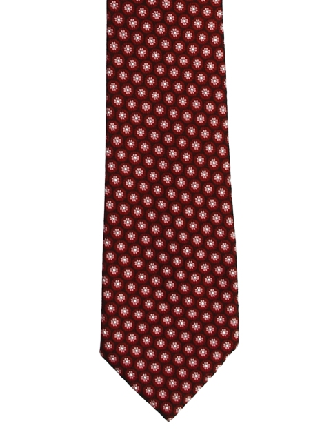 

Tossido Maroon Woven Design Skinny Tie
