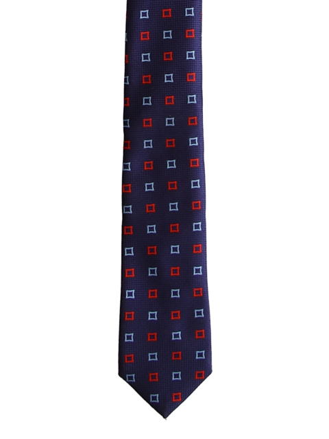 

Tossido Blue Woven Design Skinny Tie