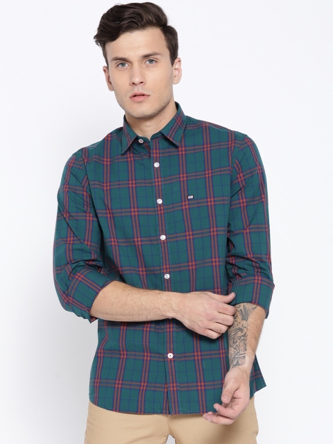 

Arrow Sport Men Green Slim Fit Checked Casual Shirt