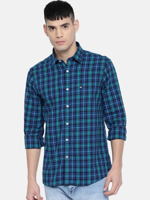 

Arrow Sport Men Navy Blue Slim Fit Checked Casual Shirt