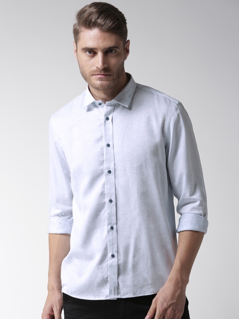 

Arrow New York Men Blue Slim Fit Solid Casual Shirt