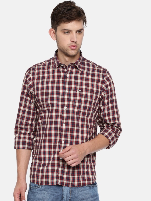 

Arrow Sport Men Red & Navy Blue Slim Fit Checked Casual Shirt