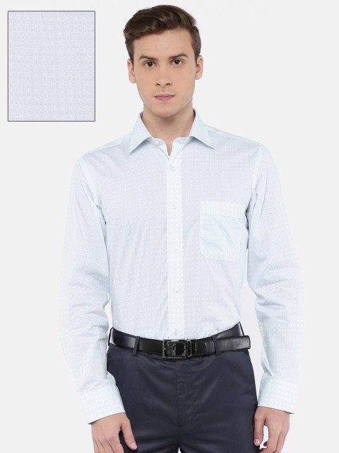 

Arrow Men White & Blue Regular Fit Printed Formal Shirt