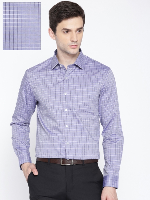 

Arrow Men Blue Slim Fit Checked Formal Shirt