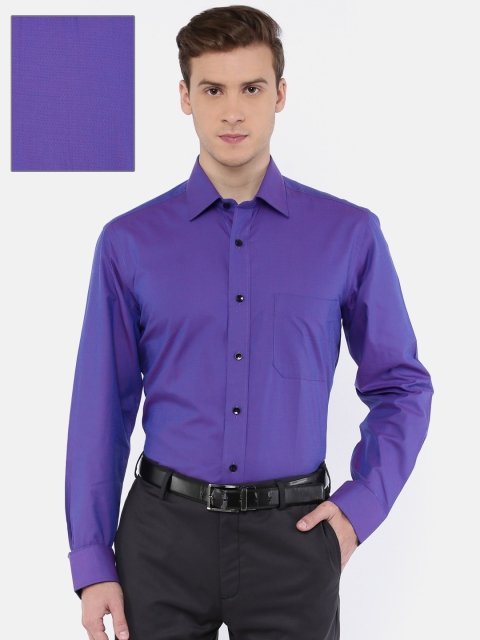 

Arrow Men Purple Regular Fit Self Design Formal Shirt