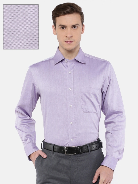 

Arrow Men Purple Regular Fit Self Design Formal Shirt