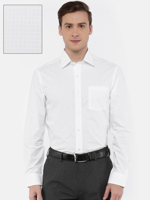 

Arrow Men White Slim Fit Printed Formal Shirt