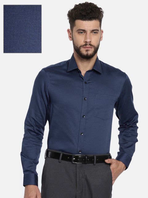 

Arrow Men Navy Blue Slim Fit Striped Formal Shirt