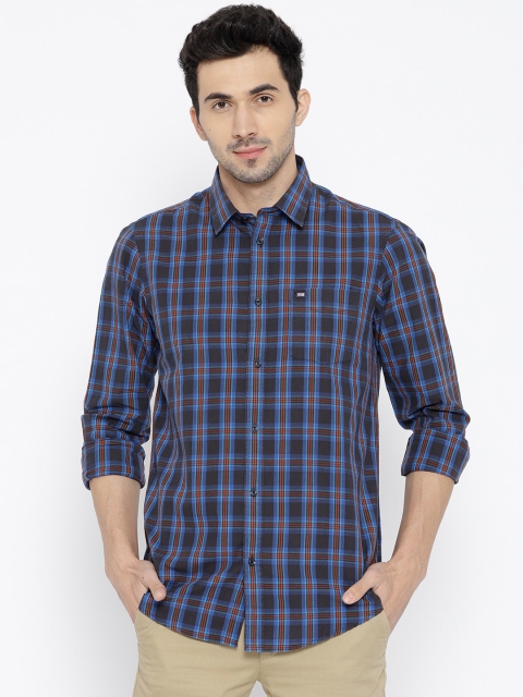 

Arrow Sport Men Blue & Charcoal Grey Slim Fit Checked Casual Shirt
