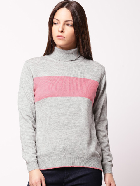 

ether Women Grey Solid Pullover