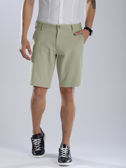 

GAS Men Grey Solid Bexter Skinny Fit Chino Shorts