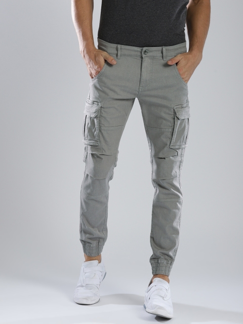 

GAS Grey Cargo Skinny Fit BOB GYM Trousers