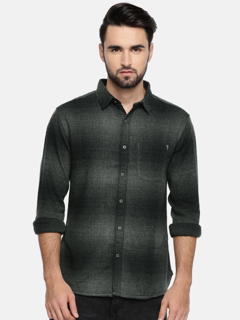 

SPYKAR Men Grey Regular Fit Checked Casual Shirt