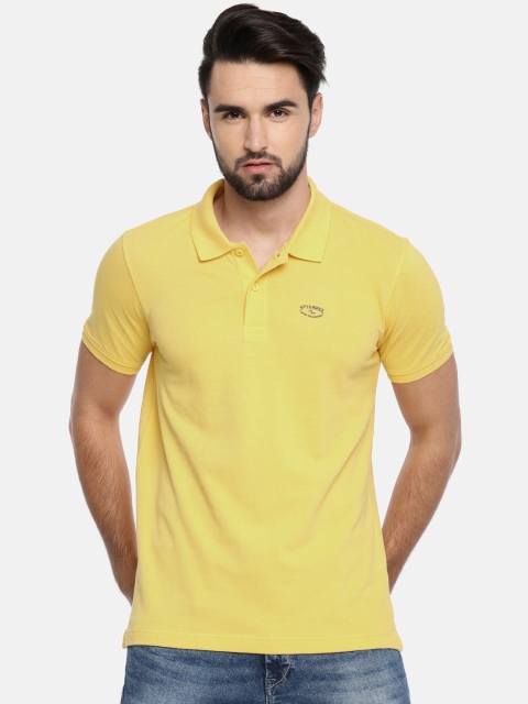 

SPYKAR Men Yellow Solid Polo Collar T-shirt