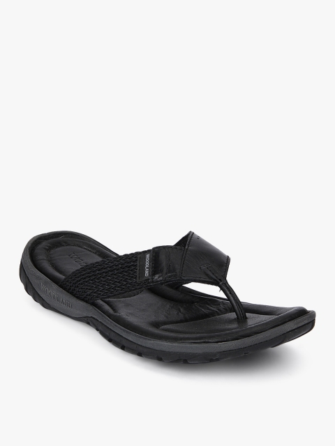 

Woodland Men Black Leather Sandals