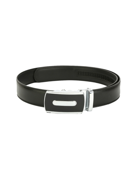 

Pacific Gold Men Black Solid Belt