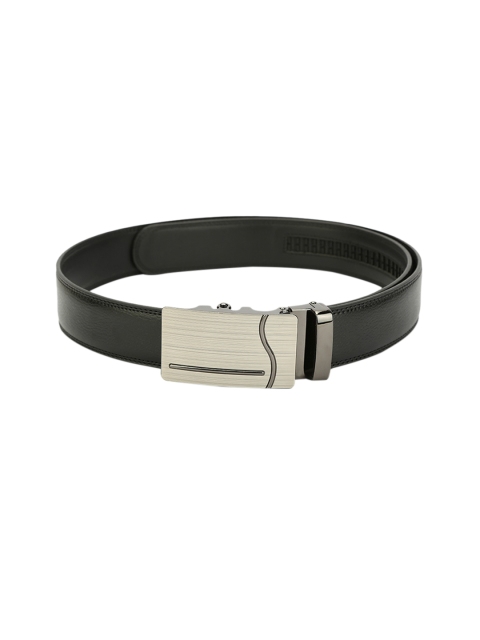

Pacific Gold Men Black Leather Solid Belt
