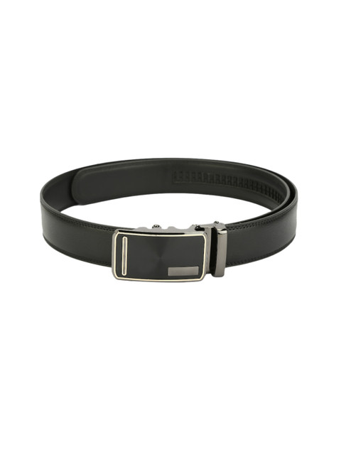 

Pacific Gold Men Black Solid Belt