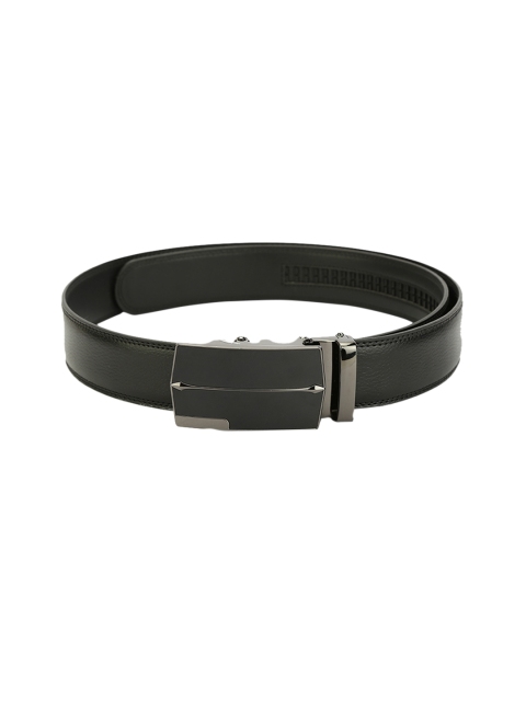 

Pacific Gold Men Black Solid Leather Belt
