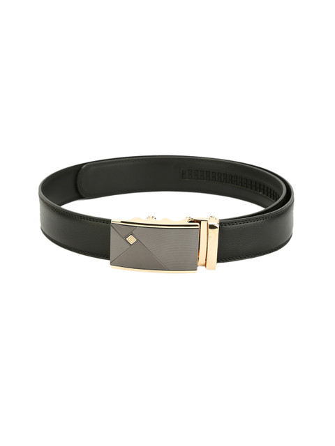

Pacific Gold Men Black Solid Belt