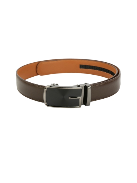 

Pacific Gold Men Brown Leather Solid Belt