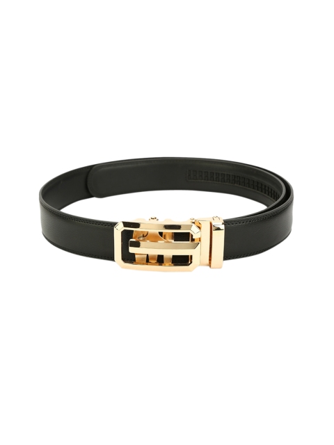 

Pacific Gold Men Black Solid Leather Belt