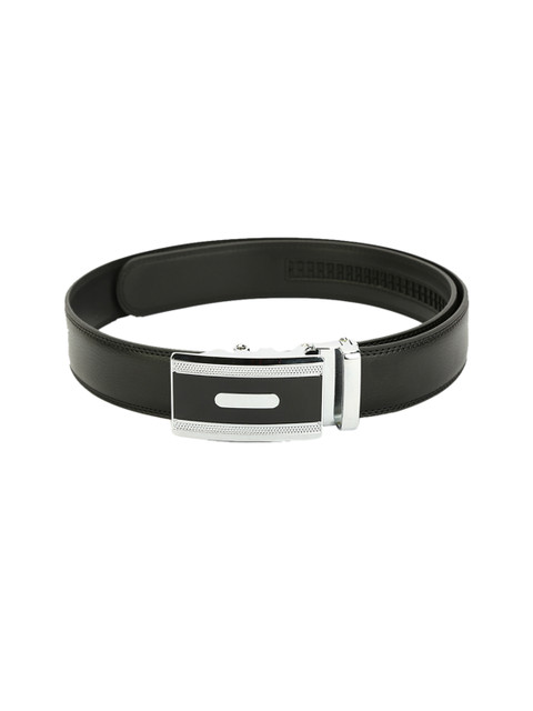 

Pacific Gold Men Black Solid Leather Belt