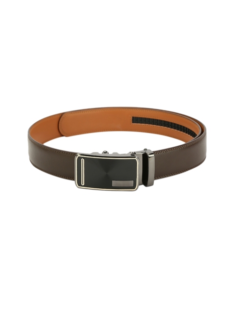 

Pacific Gold Men Coffee Brown Solid Genuine Leather Belt