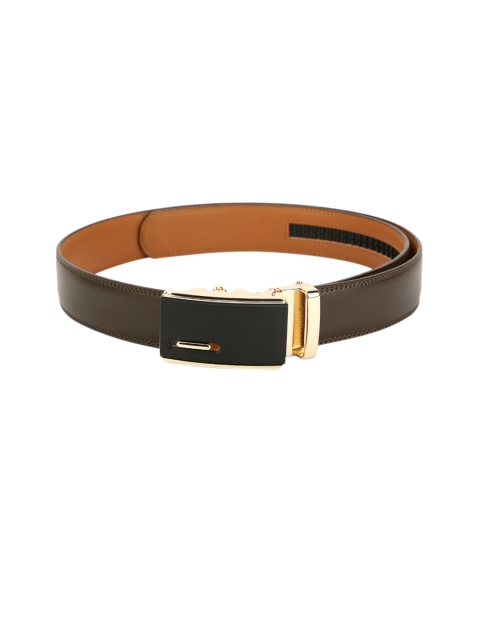 

Pacific Gold Men Brown Leather Solid Belt