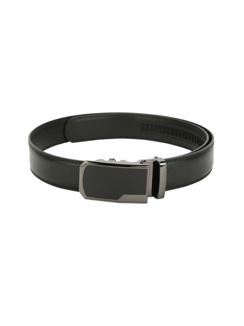 Pacific Gold Men Black Solid Belt
