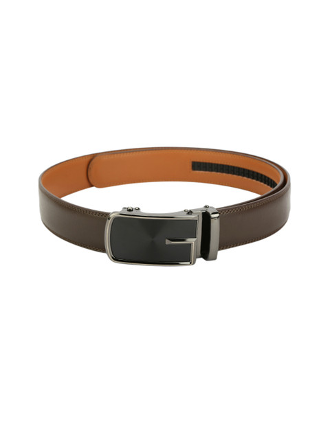 

Pacific Gold Men Brown Solid Leather Belt