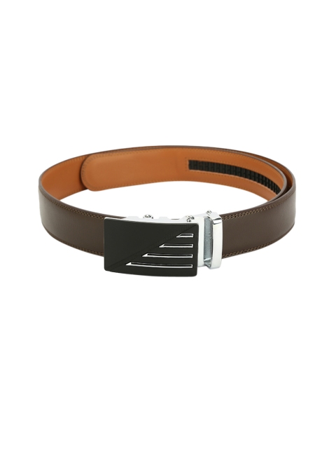 

Pacific Gold Men Coffee Brown Solid Genuine Leather Belt