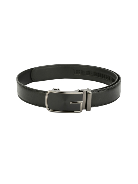 

Pacific Gold Men Black Solid Belt