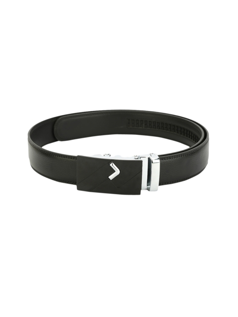 

Pacific Gold Men Black Leather Solid Belt