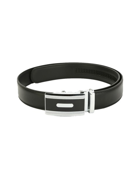 

Pacific Gold Men Black Solid Leather Belt