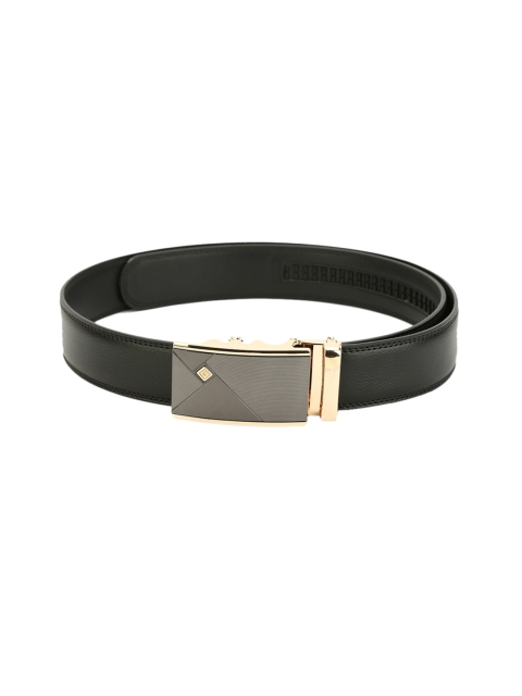 

Pacific Gold Men Black Solid Belt