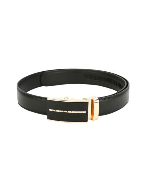 

Pacific Gold Men Black Solid Leather Belt