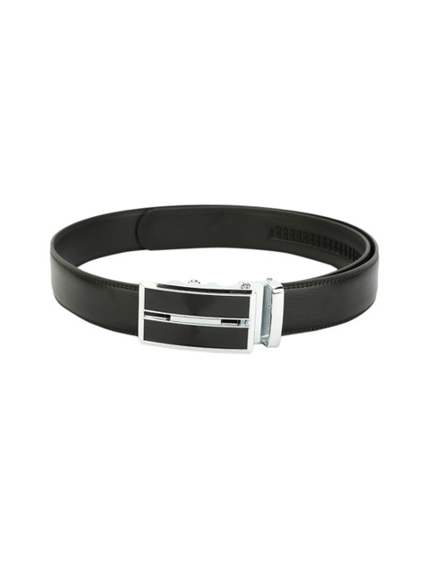 

Pacific Gold Men Black Solid Leather Belt